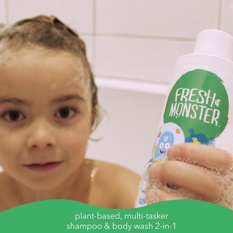 Fresh Monster 2-in-1 Kids Shampoo & Body Wash - Ocean Splash, 8.5oz | Toxin-Free & Hypoallergenic