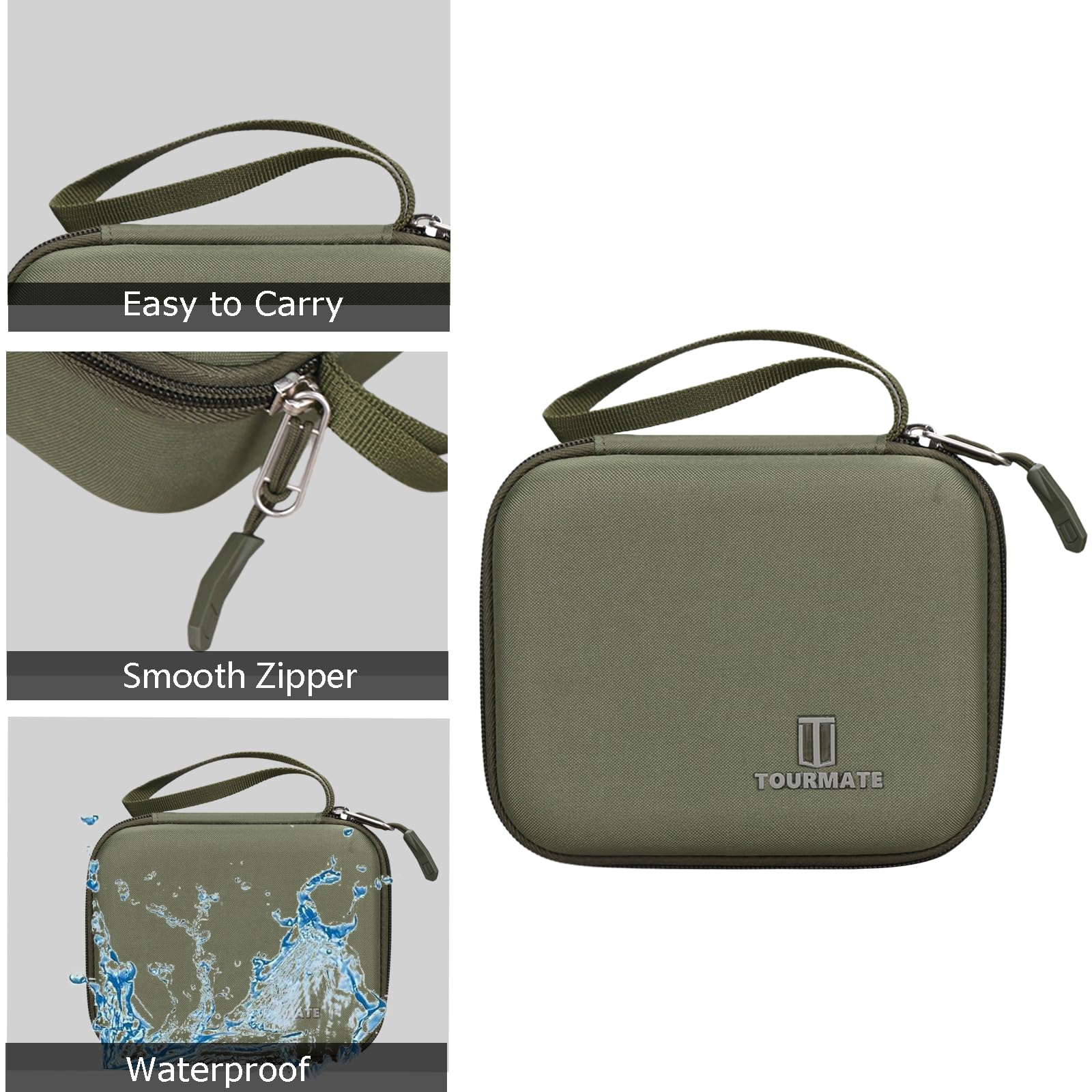 Tourmate Hard Storage Case for MANSPOT Groin Hair Trimmer,Travel Box for Electric Ball Trimmer Pubic Trimmer Shaver(Case Only) (Army Green)