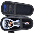 Gillette Hard EVA Razor Travel Case - Lightweight Design with Mesh Pocket for 2 Blades | Durable Zipper, Black