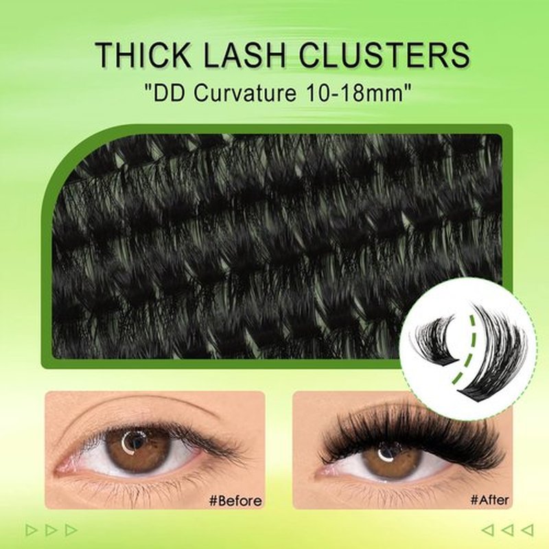 Extra Thick Lash Clusters Kit 100D Eyelash Clusters 3D Lash Clusters Fluffy Volume D Curly Eyelash Extensions Kit Volume Eyelash Clusters Kit 10-18mm Lash Bond and Seal Lashes Clusters Kit