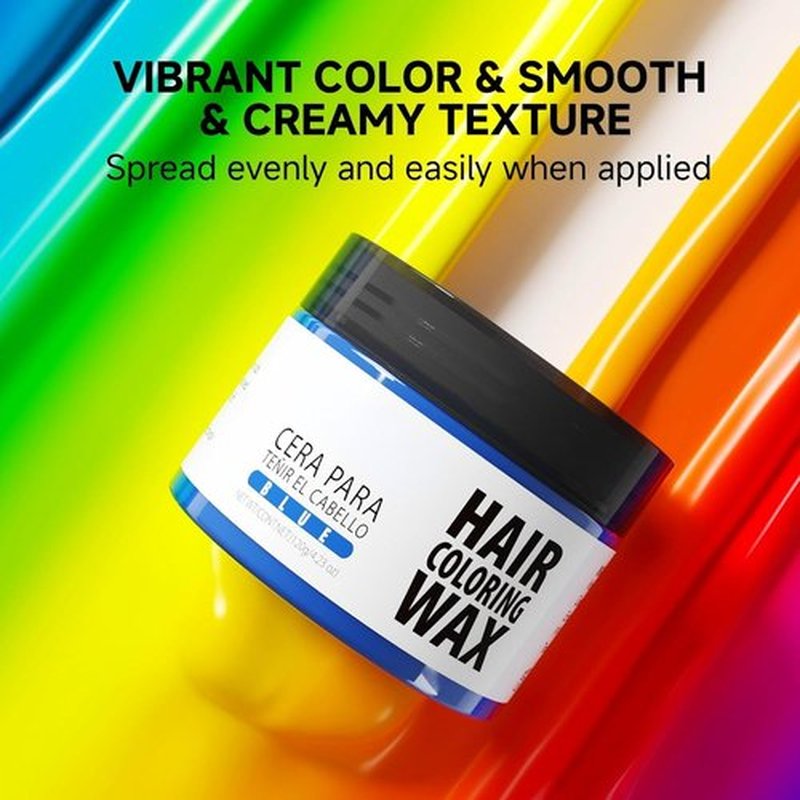 Gowwim Hair Wax Color - Temporary Non-Greasy Hair Dye for Natural Hold | 4.23 Oz Black