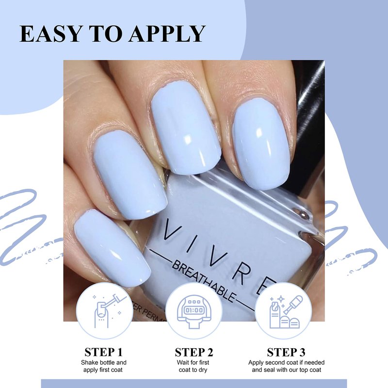 VIVRE Cosmetics Nail Polish - Quick Dry, Shiny, Halal, Vegan, Non-Toxic for Women and Girls - Long Lasting, Certified Breathable and Water Permeable - Ferris Wheel Affair