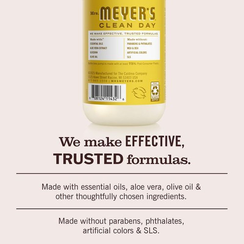 MRS. MEYER'S CLEAN DAY Liquid Hand Soap, Daisy Scent, 12.5 Ounce Bottle (Pack of 3)