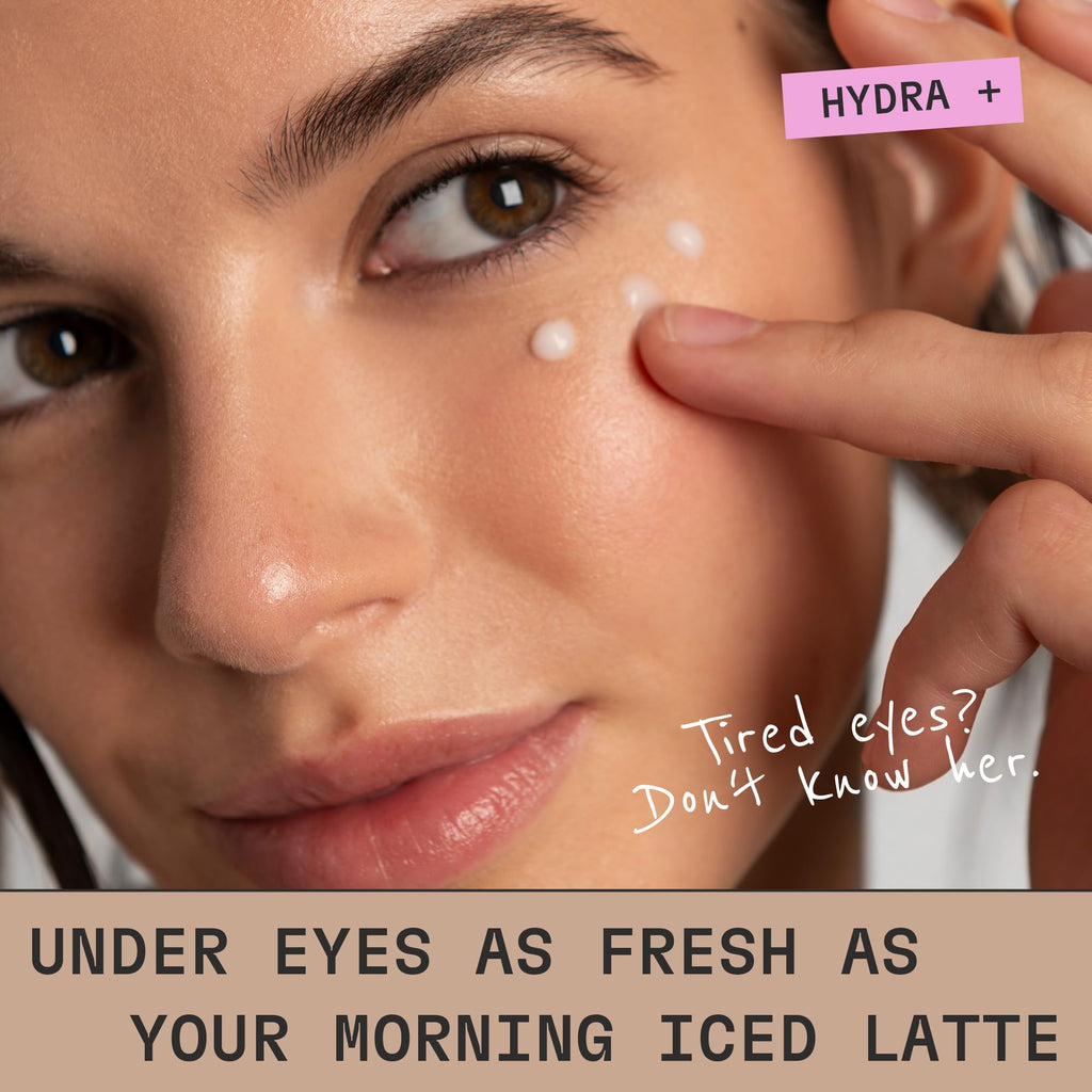 cleanjourney Hydrating Eye Cream, Brightening & De-Puffing Formula with Hyaluronic Acid & Caffeine for Smooth, Revitalized Under Eyes, Vegan, EWG Verified Skincare, Unscented, 0.5 Fl Oz
