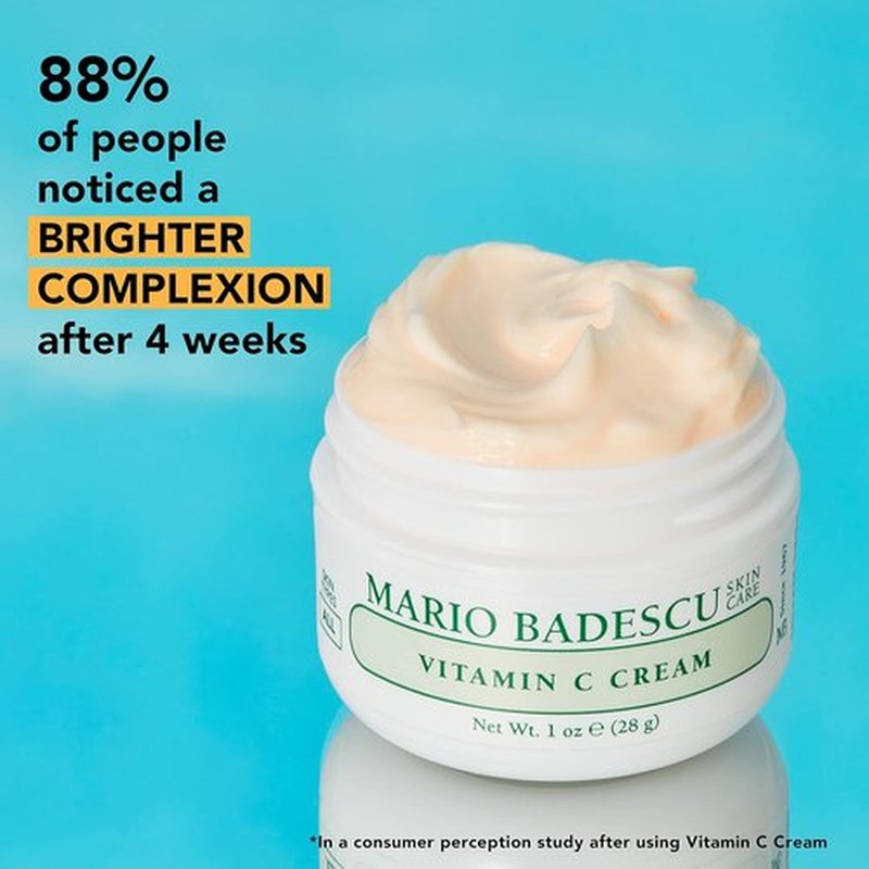 Mario Badescu Vitamin C Cream - Lightweight Face Moisturizer With Niacinamide for All Skin Types | 1 Fl Oz