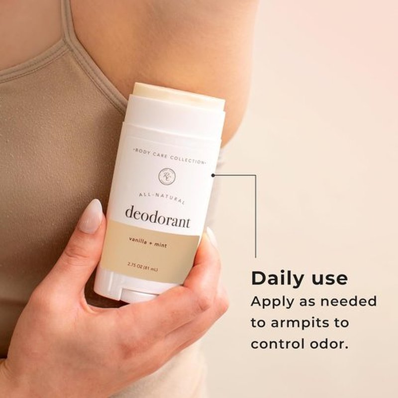 Rowe Casa Organics Vanilla & Mint Deodorant - Refreshing Paraben-Free Stick for Men & Women, 3 oz