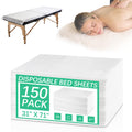150 Pcs Disposable Massage Table Sheets 31" x 71", Non-Woven Disposable Bed Sheets for Massage Table Cover Breathable SPA Bed Cover for Spa, Massage, Beauty, Tattoos, Travel