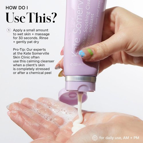 Kate Somerville DeliKate Soothing Cleanser - Hydrating Face Wash for Sensitive Skin, 4 Fl Oz