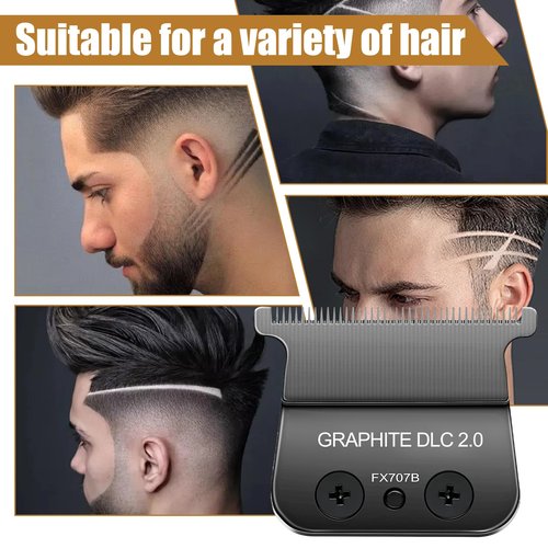 Trimmer Replacement Blade for Babyliss Pro All FX787 & FX726 Hair Trimmers,DLC 2.0 Clipper Replacement Blades Compatible with BaByliss Barberology Trimmer Blades,Black