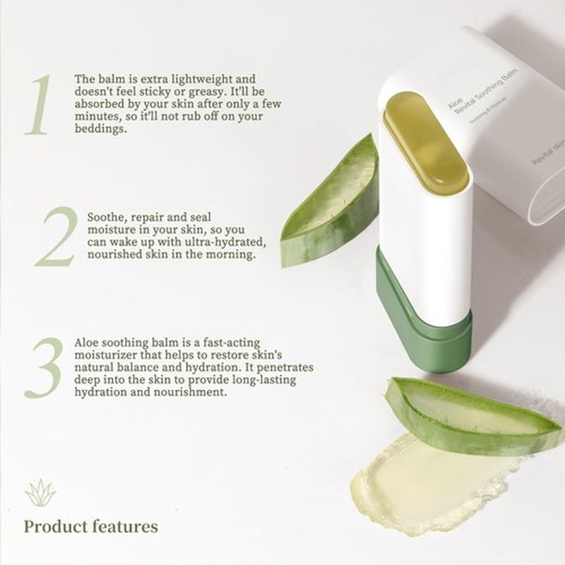 Grospe Organic Aloe Vera Gel Stick for Face & Body, Pure Aloe Gel Ideal for Hydrating, Soothing for Dry Skin, Anti-Wrinkle, Acne Scars, Soothing After Sun Care Relief