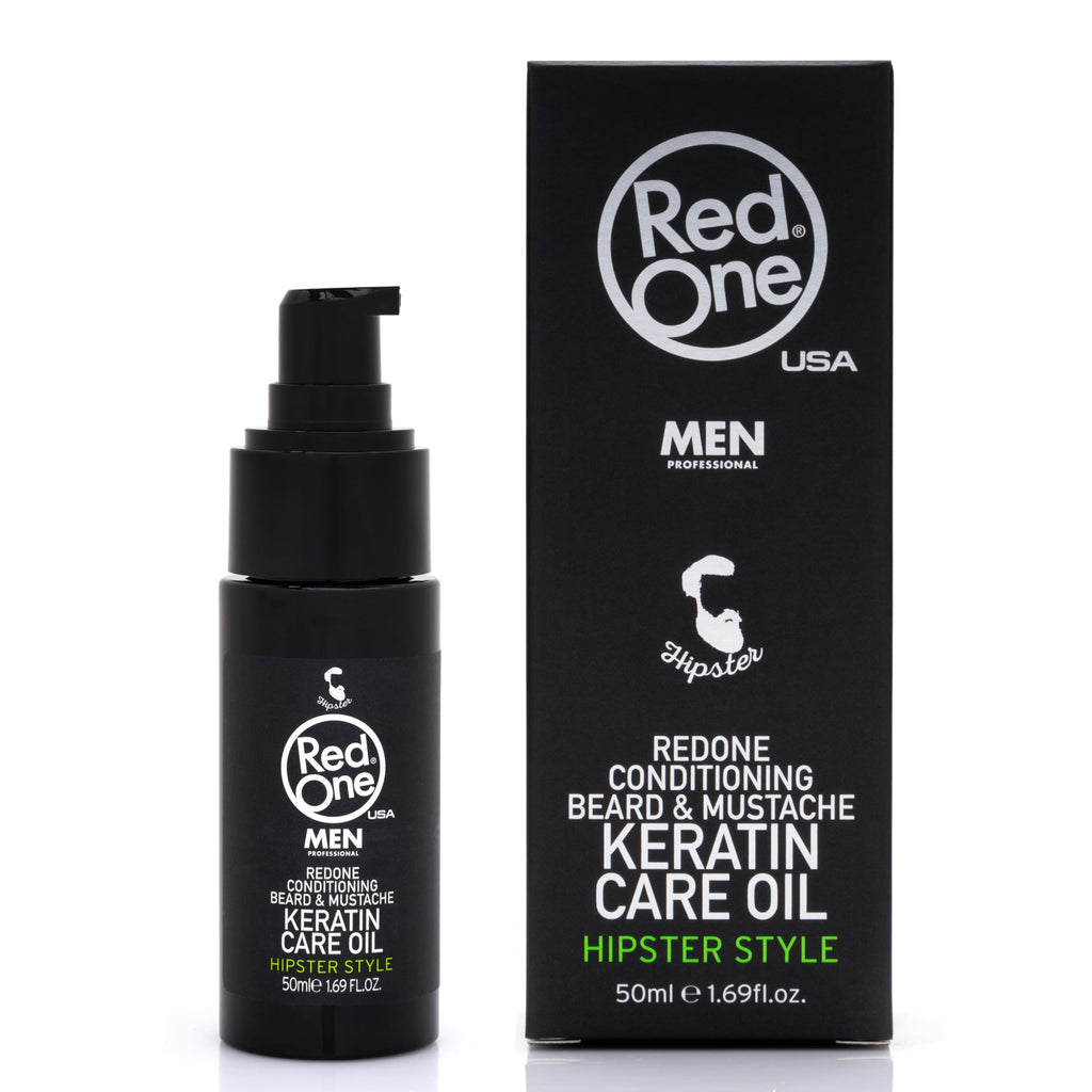 Redone Beard Care Oil with Keratin 50ml | Beard Conditioner for Men | Strengthens, Softens & Promotes Healthy Beard Growth | Non-Greasy Natural Formula | Smooth Finish & Shine Enhancer
