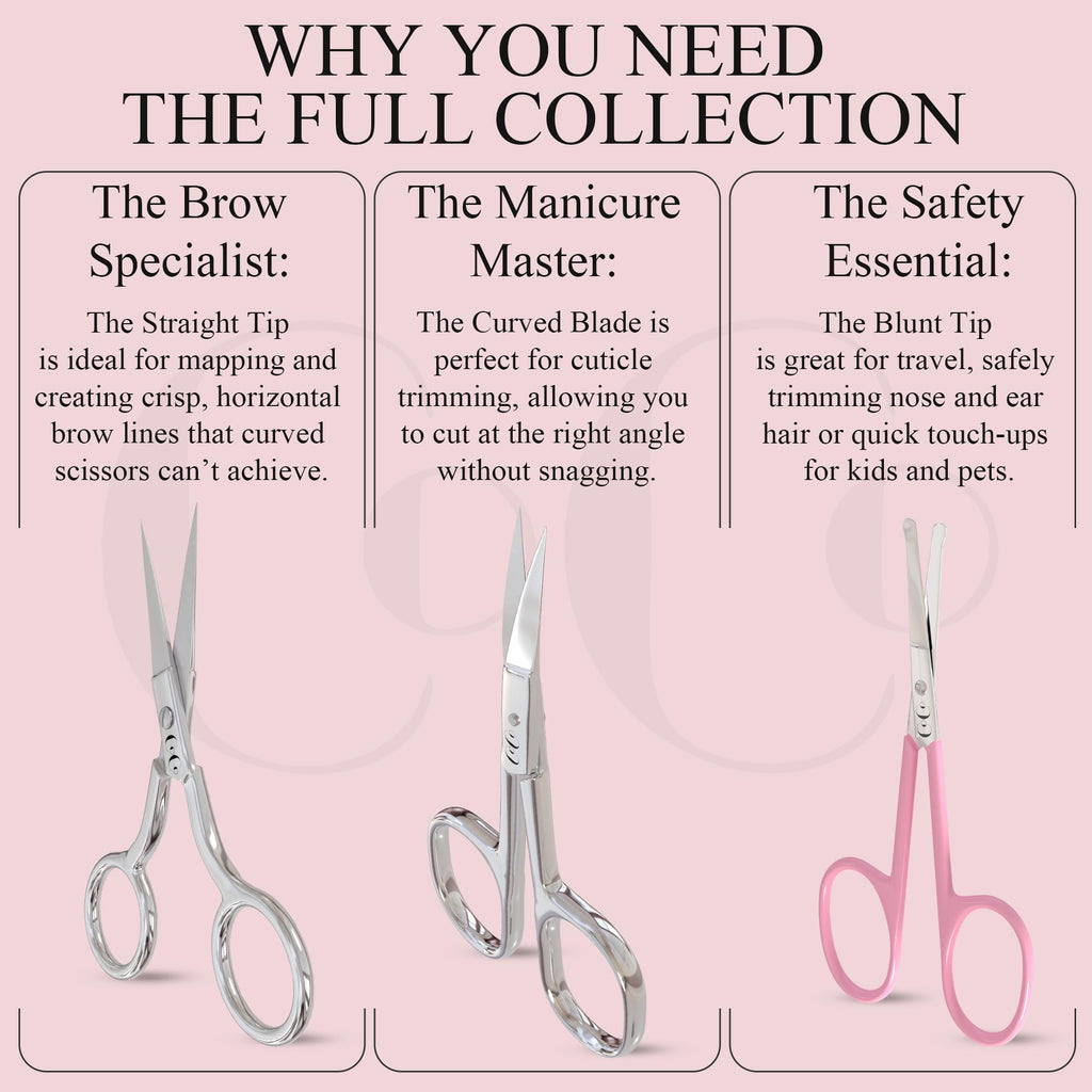 Coco's Rounded Safety Nose & Ear Hair Scissors – Precision Stainless Steel Grooming Tool for Men & Women, Eyebrow & Facial Hair Trimming, Mustache, Beard, Baby Nail & Pet Care