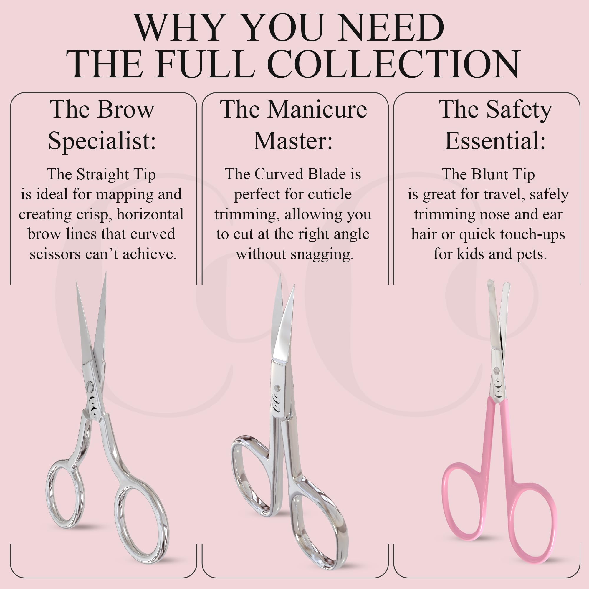 Coco's Rounded Safety Nose & Ear Hair Scissors – Precision Stainless Steel Grooming Tool for Men & Women, Eyebrow & Facial Hair Trimming, Mustache, Beard, Baby Nail & Pet Care