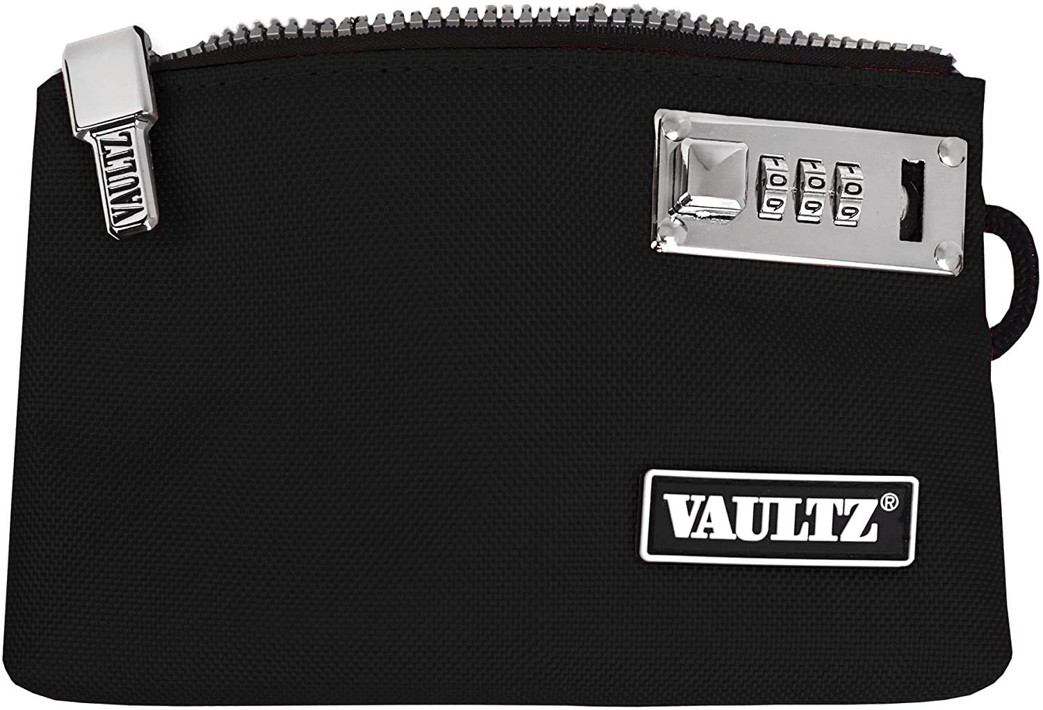 Vaultz Money Bag with Lock - 5 x 8 Inches, Men & Women's Locking Accessories Pouch for Cash, Bank Deposits, Wallet, Medicine, Phone and Credit Cards - Black