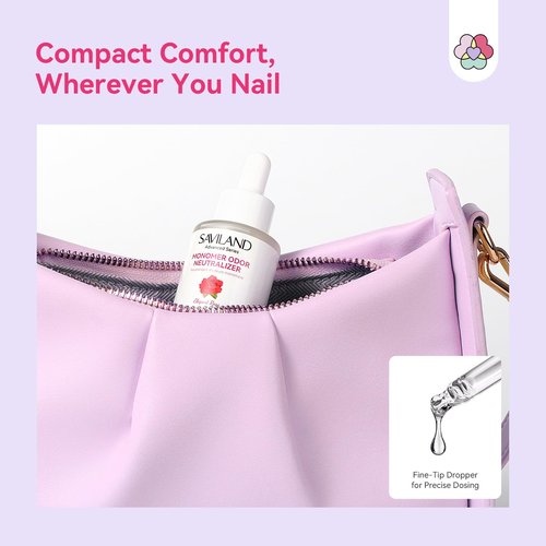 SAVILAND Advanced Monomer Drops: Superior Odor Purification Monomer Odor Neutralizer for Acrylic Nail Liquid Rose Scent Monomer Drops for Smell with Dropper for Nail Studio Nail Tech 1.01 fl. oz