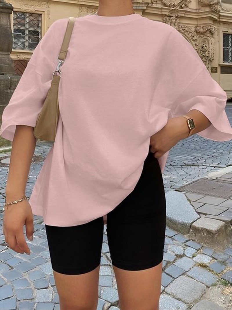 Trendy Queen Oversized Women's Summer T-Shirts - Plus Size Casual Short Sleeve Tops