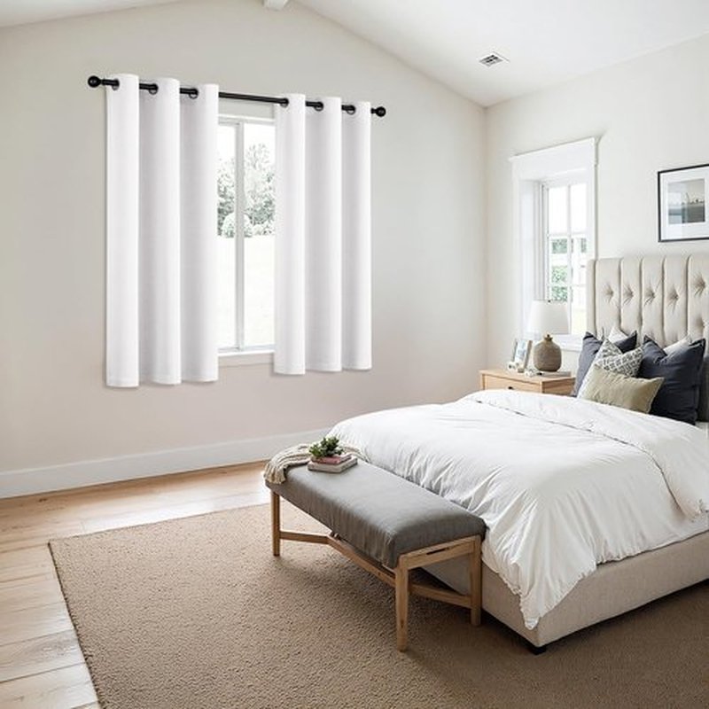 MIULEE Room Darkening Curtains - Thermal Insulated Grommet Top Drapes for Light Blocking | 40 x 45 Inches, 2 Panels