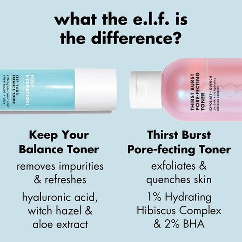 e.l.f. Thirst Burst Pore-fecting Toner, Hydrating & Exfoliating for Face, Smooths, Plumps & Minimizes Pores, Infused with Salicylic Acid, Vegan & Cruelty-Free