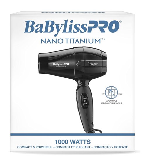 BaBylissPRO Nano Titanium Compact Hair Dryer - Powerful & Lightweight Design, 1 Count