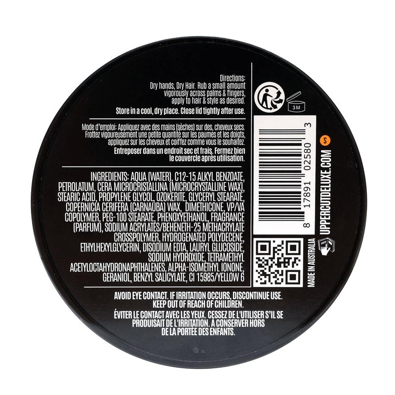 UPPERCUT DELUXE Texture Cream –Flexible, Reworkable Styling Cream for Men – Natural Matte Finish, Pliable Hold, Lightweight Hair Product – 3.5 oz / 100g