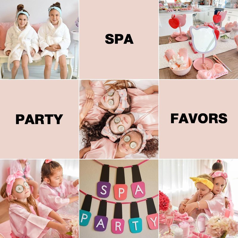YOOVR 8pcs Spa Headband, Easter Basket Stuffers, Bulk Easter Mothers Day Gifts, Stocking Stuffers for Teen Girls Women, Skincare Makeup Face Wash Headband, Goodie Bags Gift Baskets Party Favors