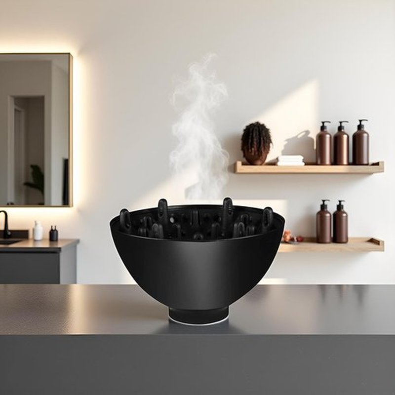 Skiennix Hair Diffuser - Universal Black Attachment for Curly Hair Care & Styling Tools