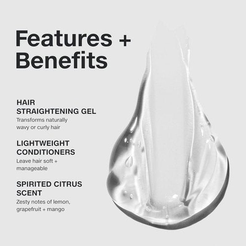 Paul Mitchell Straight Works Hair Gel - Smoothing Styler for Frizzy Hair, Adds Shine | 5.1 fl. oz