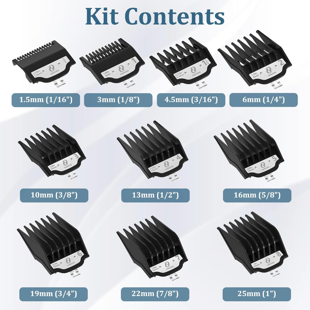 Professional Clipper Bands Compatible with Wahl Clipper Guards Set
