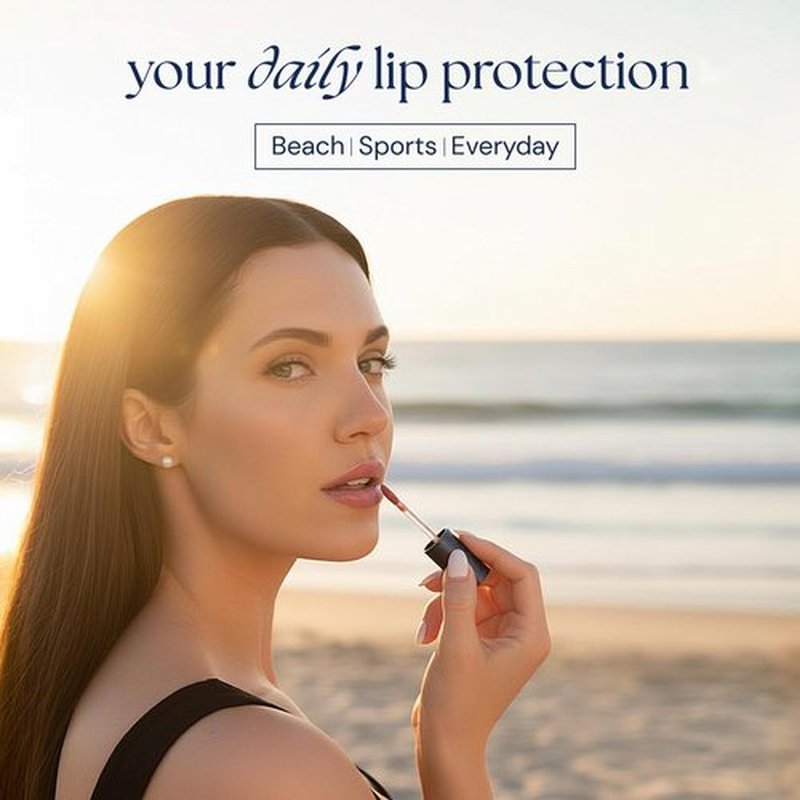 Brush On Block Sun Shine Protective Lip Oil SPF 30, Mineral Protection from UVA/UVB & Blue Light, Hydrating, Cruelty-Free, Gluten-Free, & Vegan, Peony