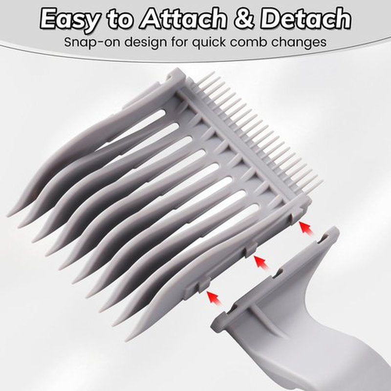 A 4-in-1 Detachable Blend Friend Fade Comb Set, Blend Friend, Barber Fade Comb, Uitable for Home, Salon Use, Compatible with all Hair Cutting Shears and Barber Tools (Grey New)