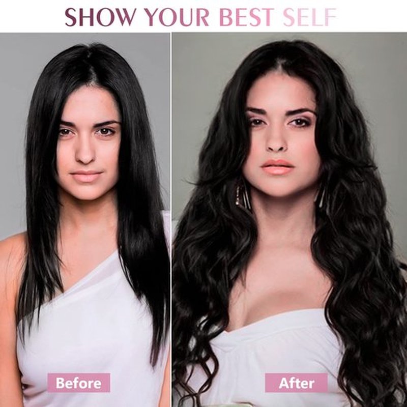 Fimislosion Real Hair Extensions Clip in Human Hair, Seamless Clip in Hair Extensions Real Human Hair, 16 Inch Clip ins extensions for women, Natural Black 120G 7Pcs