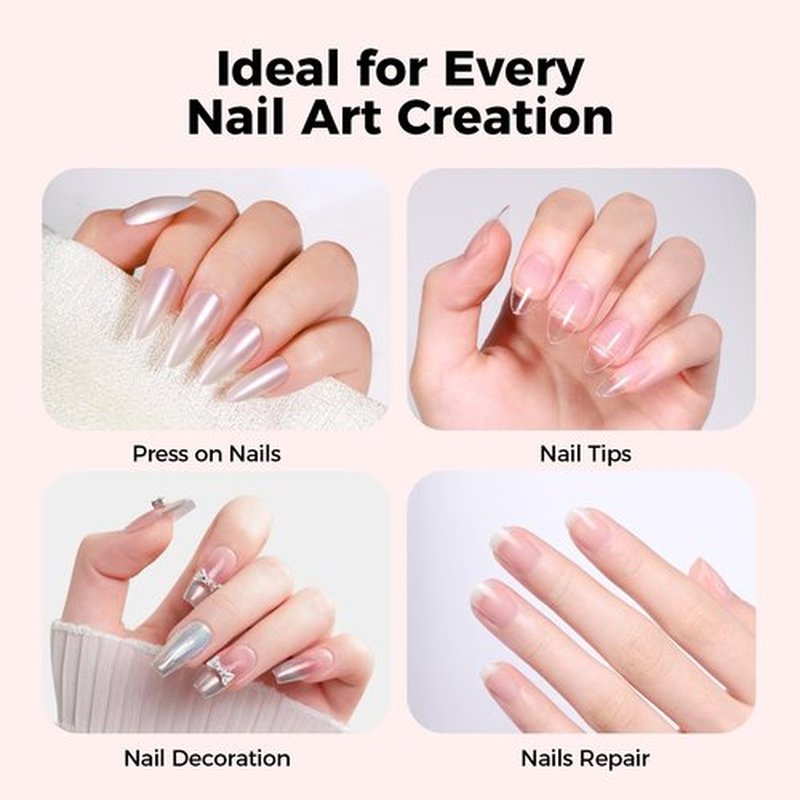 GELLAKTIK Super Strong Nail Glue for Press On Nails, 2X15ml Brush On Nail Glue for Acrylic Nails, Fake Nails & Nail Tips, Durable & Long-Lasting, Easy Application, Mess-Free & Travel-Friendly