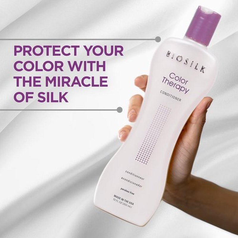BioSilk Color Therapy Conditioner - Moisture Replenishing & Color Protecting | Enhances Vibrancy & Shine, 12 Oz