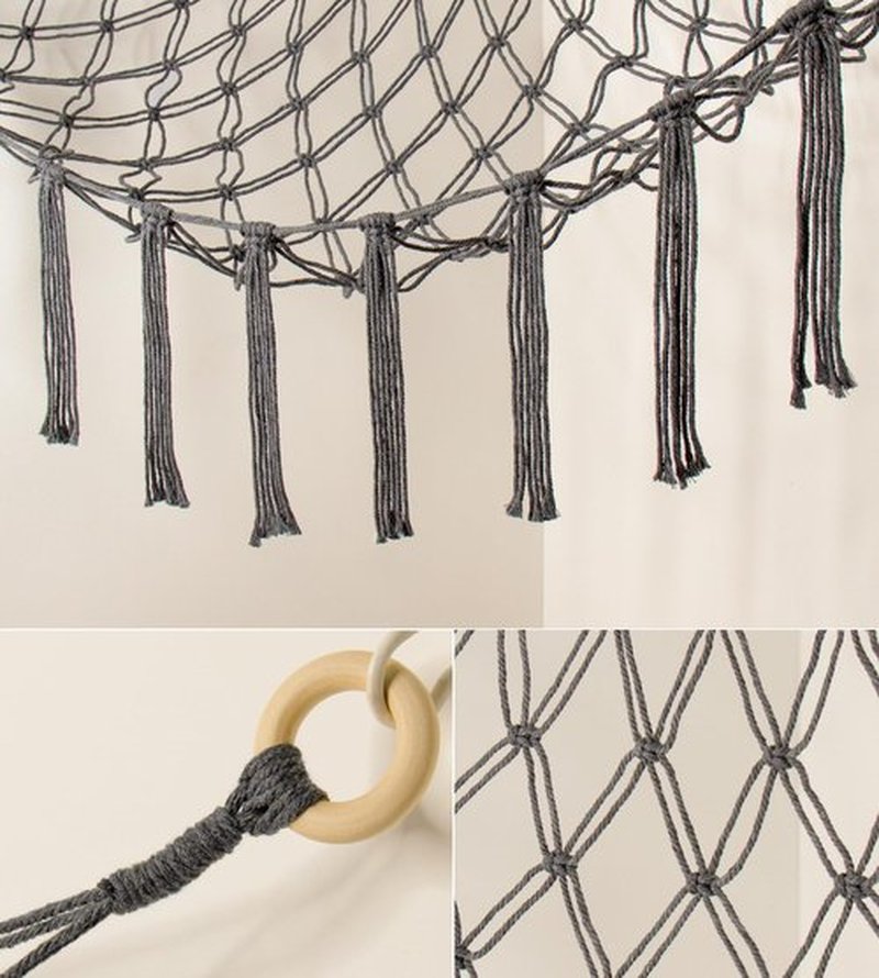 Mirolam Stuffed Animal Storage Hammock - Large Grey Toy Organizer for Baby Nursery Decor