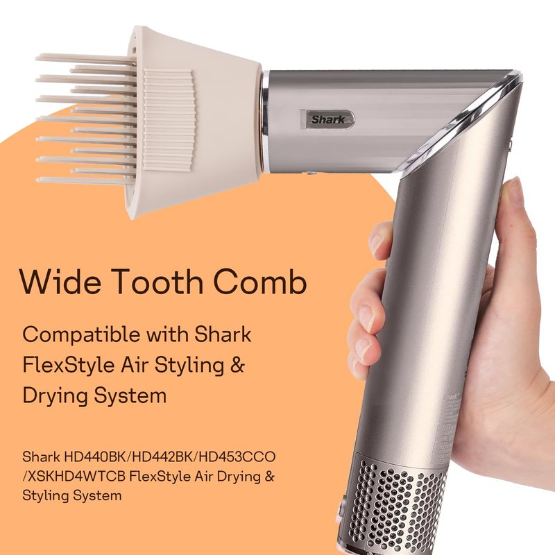 Wide Tooth Comb for Shark XSKHD4WTCA FlexStyle, Blow Dryer Comb Attachment for Shark FlexStyle Air Styling & Drying System