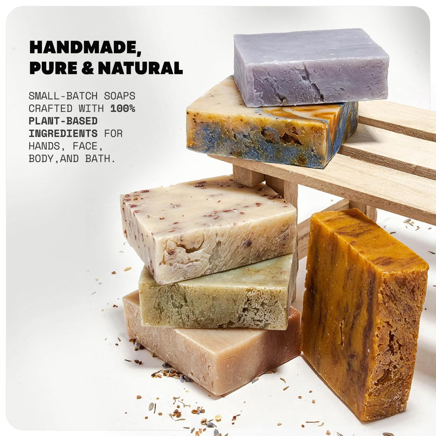 Iron Lion Soap – All-Natural Soap bar for Men & Women – Cold Process, Handmade in the USA - Lavender 3-Pack