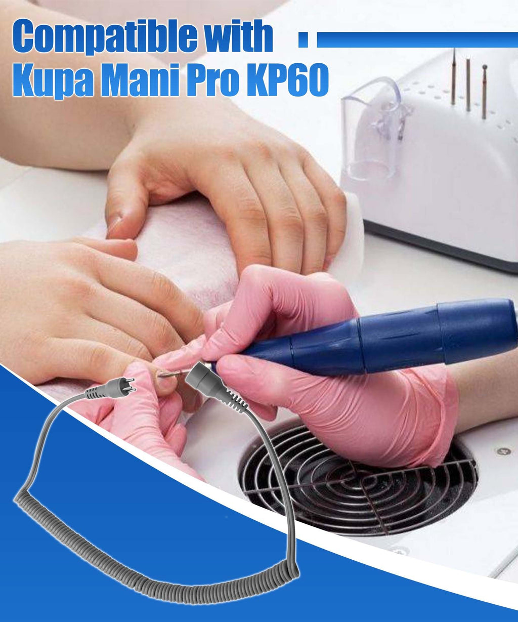 Kupa KP60 Nail Drill Motor Cord, Compatible with Mani-pro KP-60, KP60