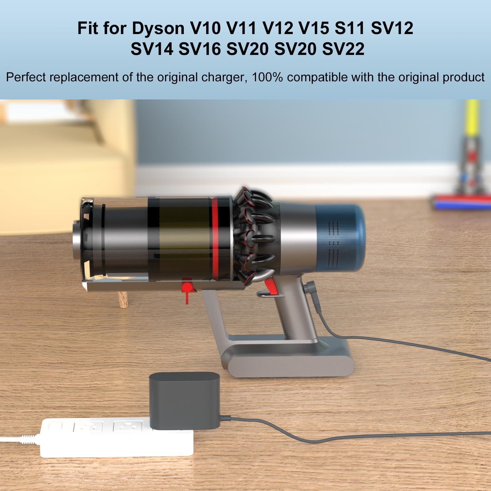 30.45V Vacuum Charger for Dyson V10 V11 V12 V15 SV12 SV14 SV16 SV20 SV22