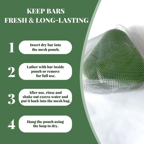 Cypress Leaf Hair Growth Soap - Nature Triangle Shampoo Bar for Strengthening & Reducing Hair Breakage -Gently Cleanses,Triangle Non-Slip Design, for All Hair Types + Foaming Nets - 120g*2