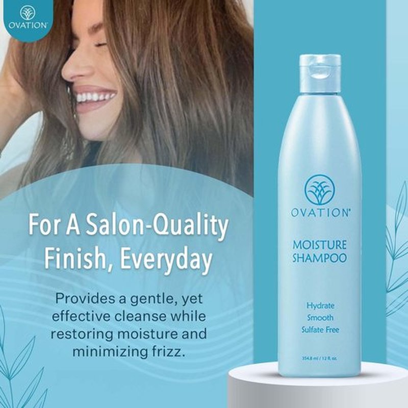 Ovation Moisture Shampoo - Hydrating Formula for Soft, Healthy Hair | 12 oz.