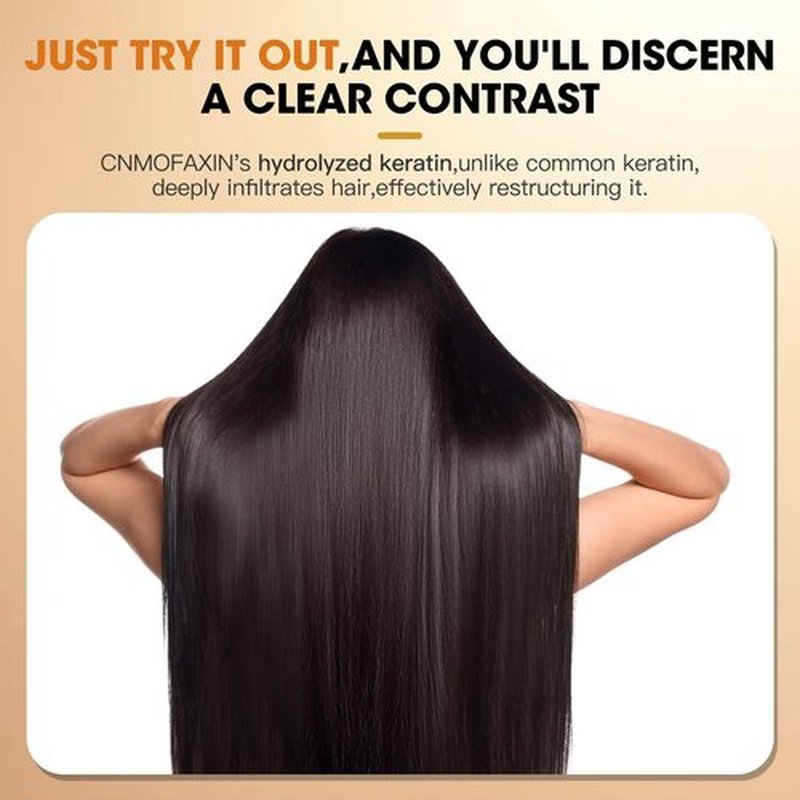 CNMOFAXIN Keratin Hair Mask Deep Conditioner - Argan Oil & Protein Repair for Dry Damaged Hair - Long Lasting Microcapsule Fragrance - Hydrating Treatment for Frizz Control, 17.5 Oz (500ml)