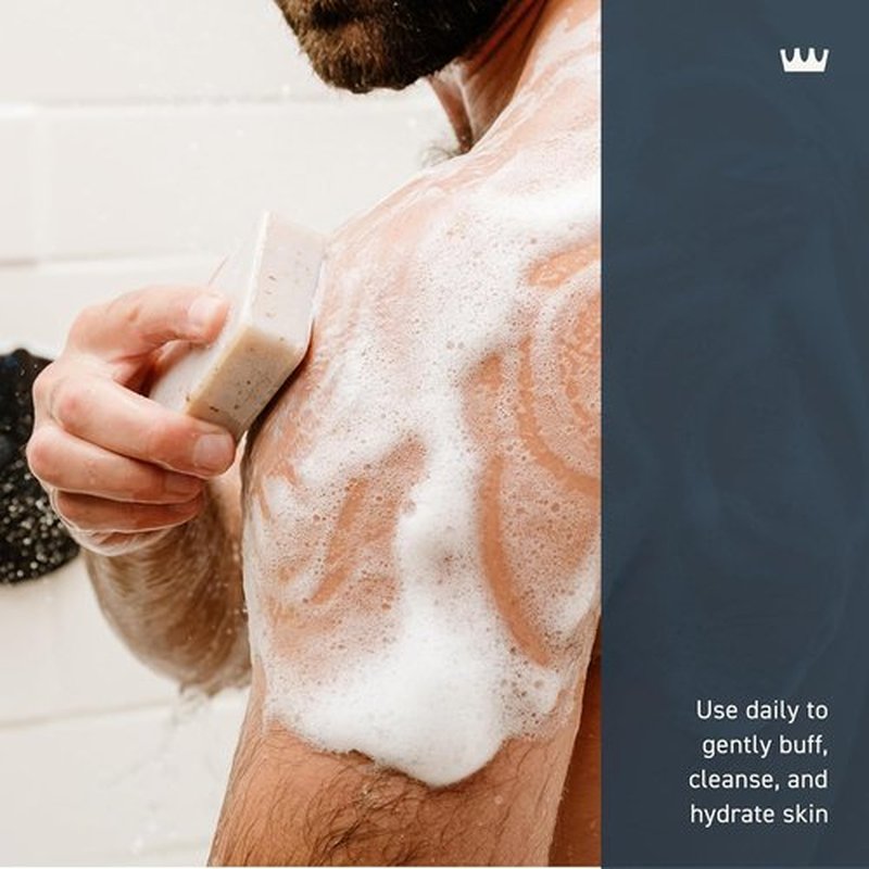 Cremo Exfoliating Body Bar for Men - Palo Santo Scent | Multi-Layered Fragrance, 5oz Hydrating Cleanser