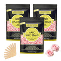 Keethem Wax Beads for Hair Removal, 10.5oz Hard Wax Beans Coarse Hair Waxing Beads for Face, Eyebrow, Bikini Brazilian for Women Men with 10 Applicators (3 Rose)