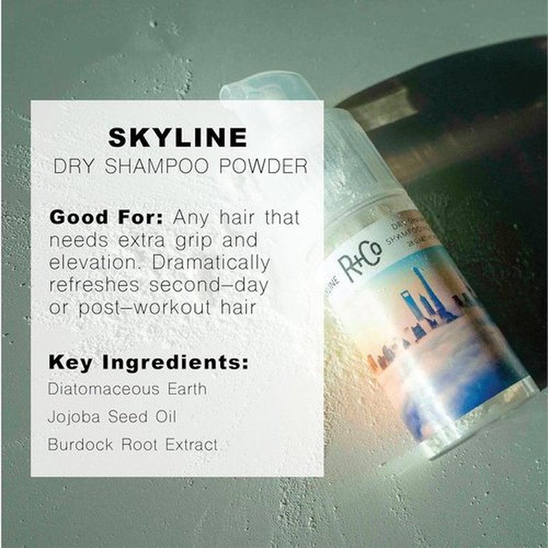 R+Co Skyline Dry Shampoo Powder - Oil-Absorbing, No Residue Formula for Refreshing Hair - 1 oz