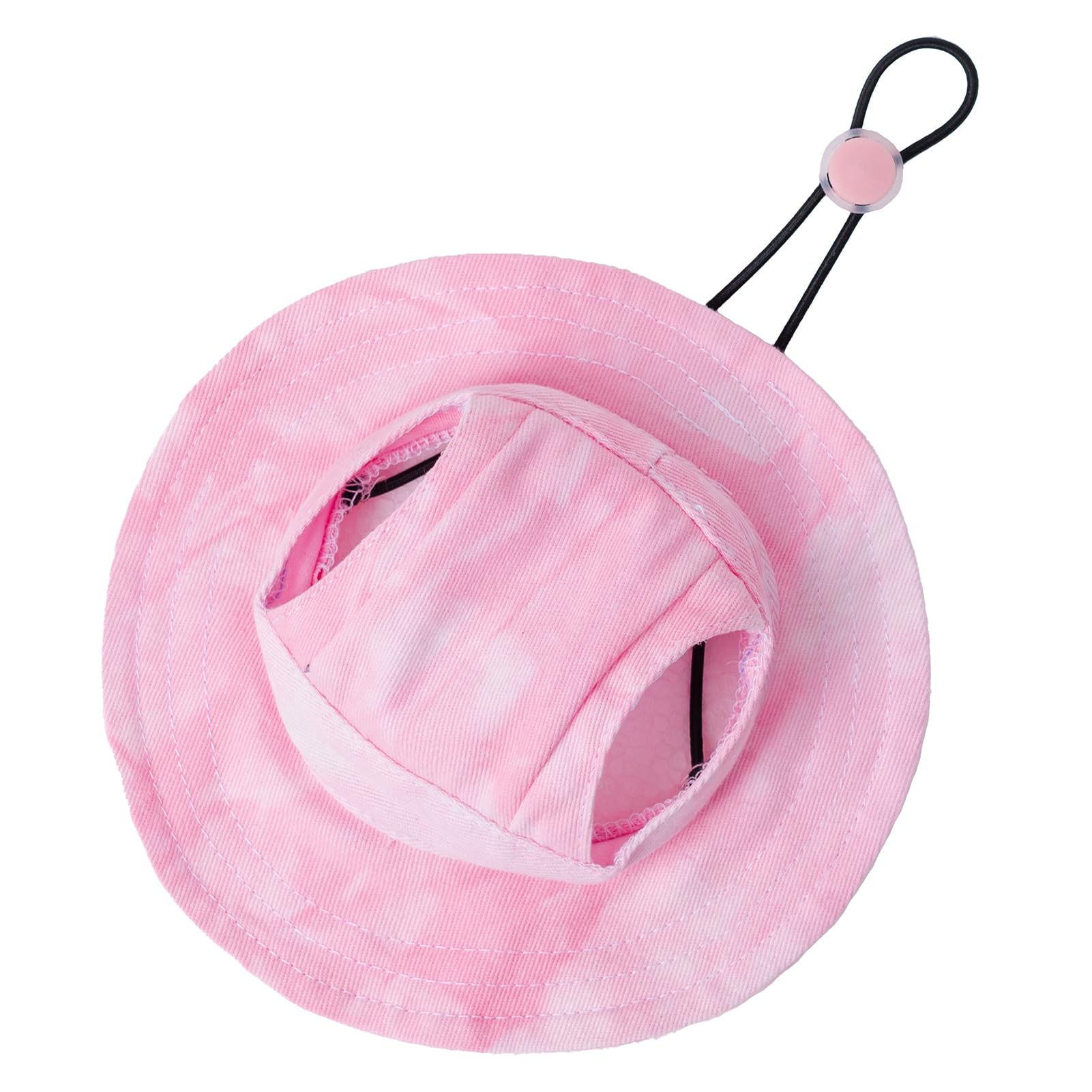 Pet hat with Ear Holes Sunscreen Baseball Cap Suitable for Small and Medium-Sized Dogs Outdoor Climbing hat in Summer Pet Products (Pink, Medium)