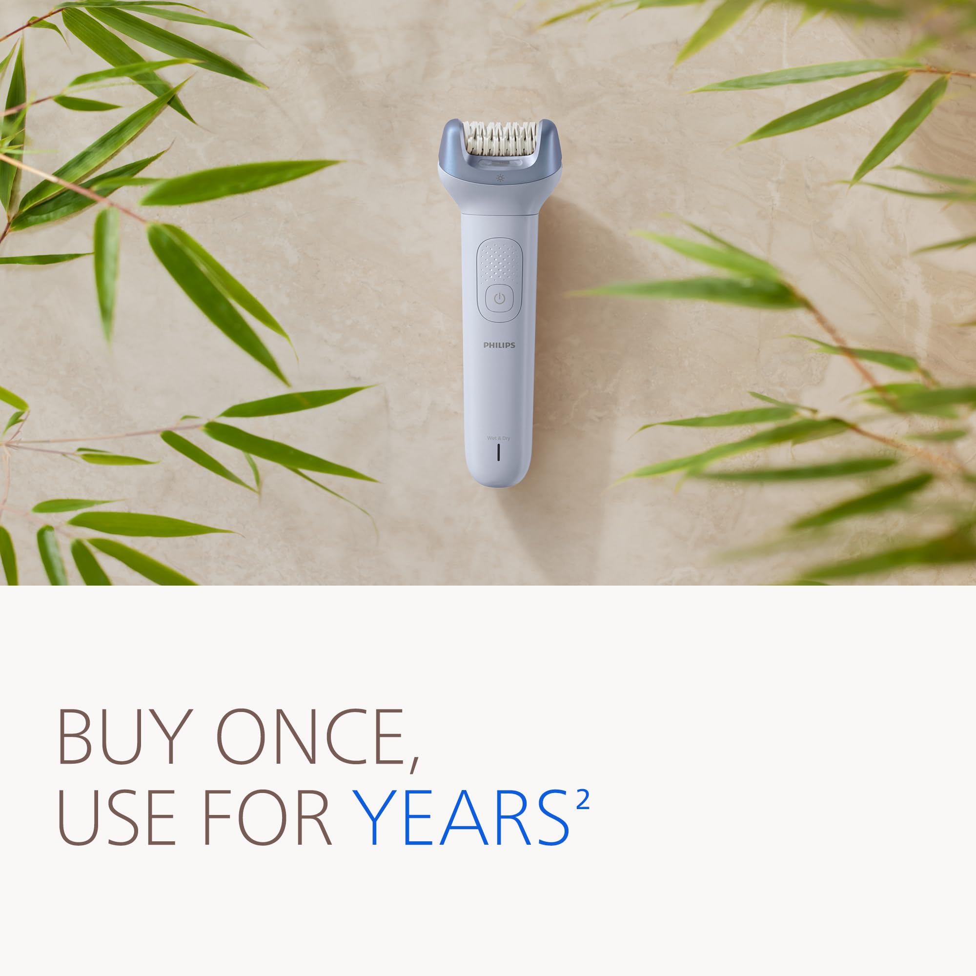 Philips Epilator Series 8000 - Cordless Wet and Dry Electric Epilator, Hair Removal for Legs and Body, with ProGuide, 3 Accessories, 60 min. Runtime, Model BRE708/00