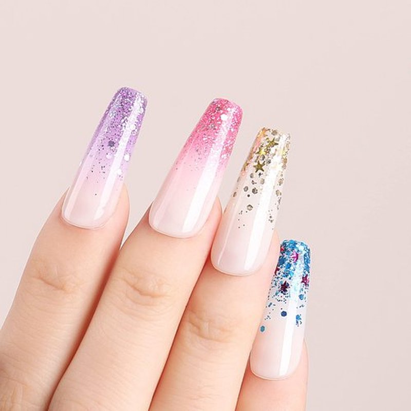 AIMEILI Hema Free Green Glitter Gel Nail Polish Soak Off Golden Glitter Blue Gel Nail Lacquer for Winter Christmas Color Set Of 6pcs X 10ml - Kit Set 10
