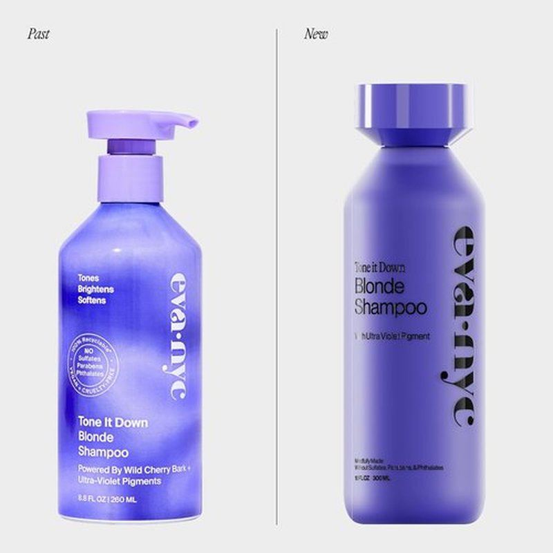 Eva NYC Purple Shampoo - Gentle Toning Formula for Blonde, Gray & Lightened Hair - Adds Shine & Softens - 10 fl oz