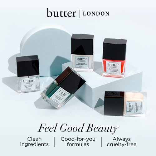 Butter LONDON Nail Foundation Priming Base Coat - Sheer Coverage with Nude, Matte Finish - Nail Strengthener Supports Healthy Nail Growth & Prevents Nail Stains - Cruelty-Free & Gluten Free Nail Care