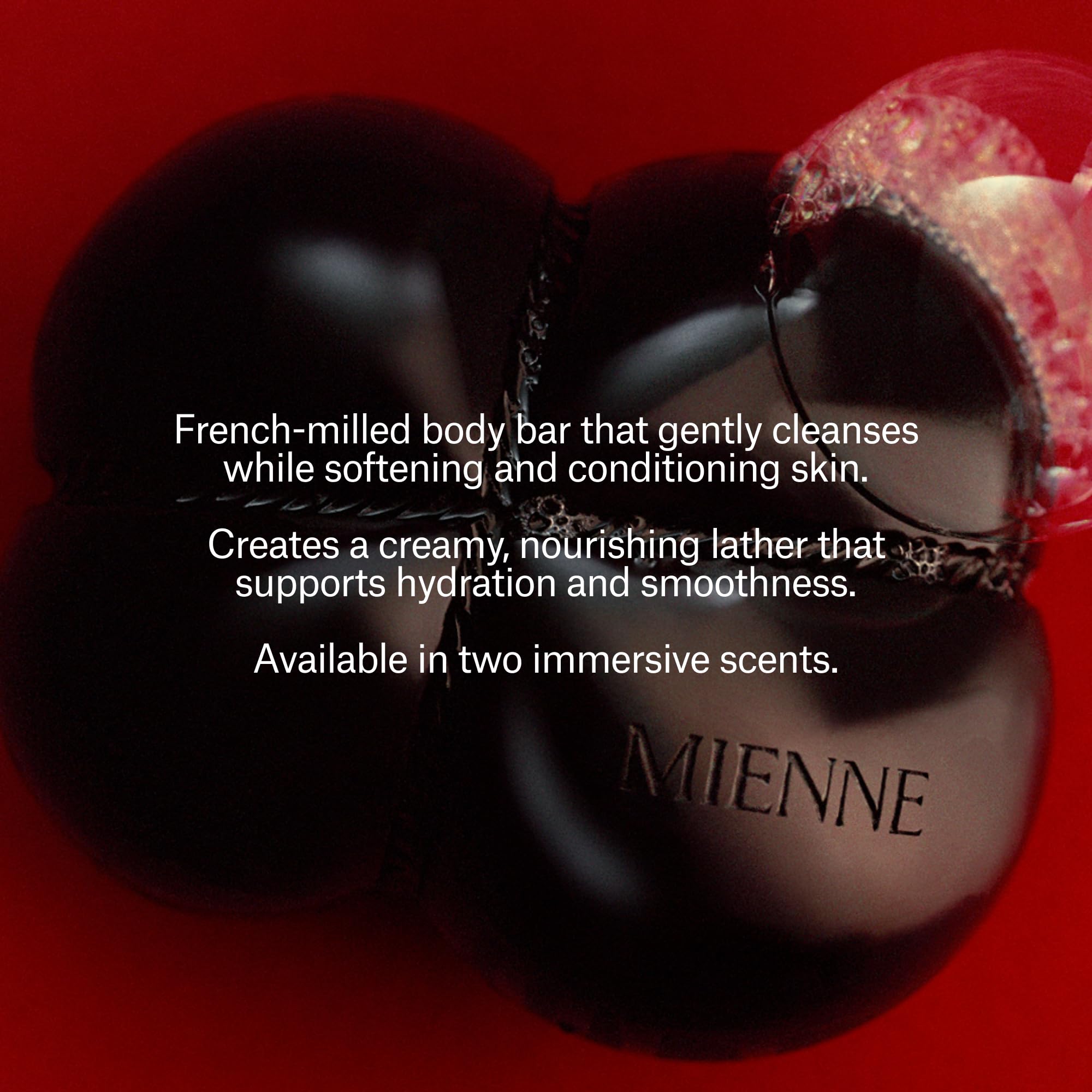 mienne - Body Bar | Warm, Smoky, Sensual | Biodegradable Surfactants, Ultra-Nourishing Shea Butter | Safe for All Skin Types (Incendier; 7 oz | 200 g)